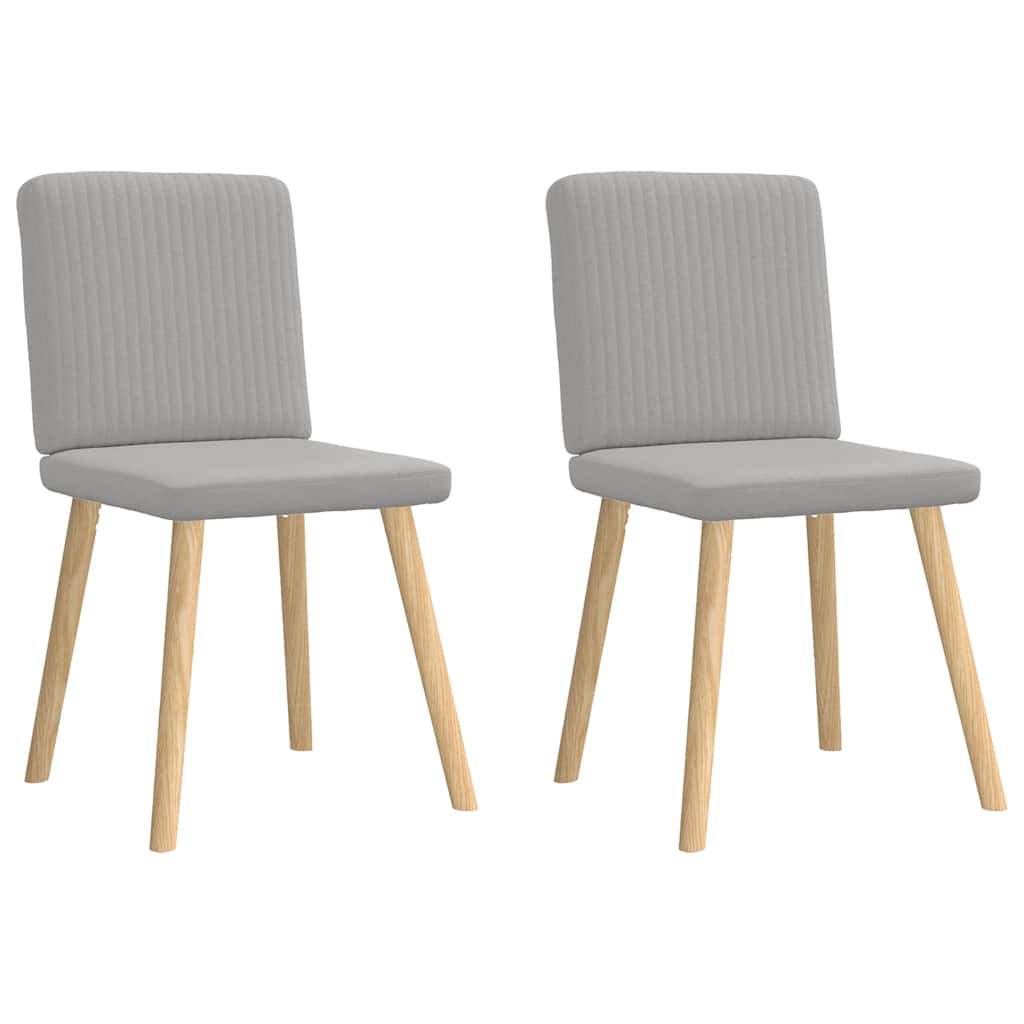 Dining chairs set of 2 cloud gray fabric