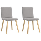 Dining chairs set of 2 cloud gray fabric