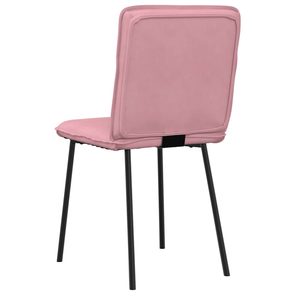 Chaises à manger lot de 2 Rose Velours