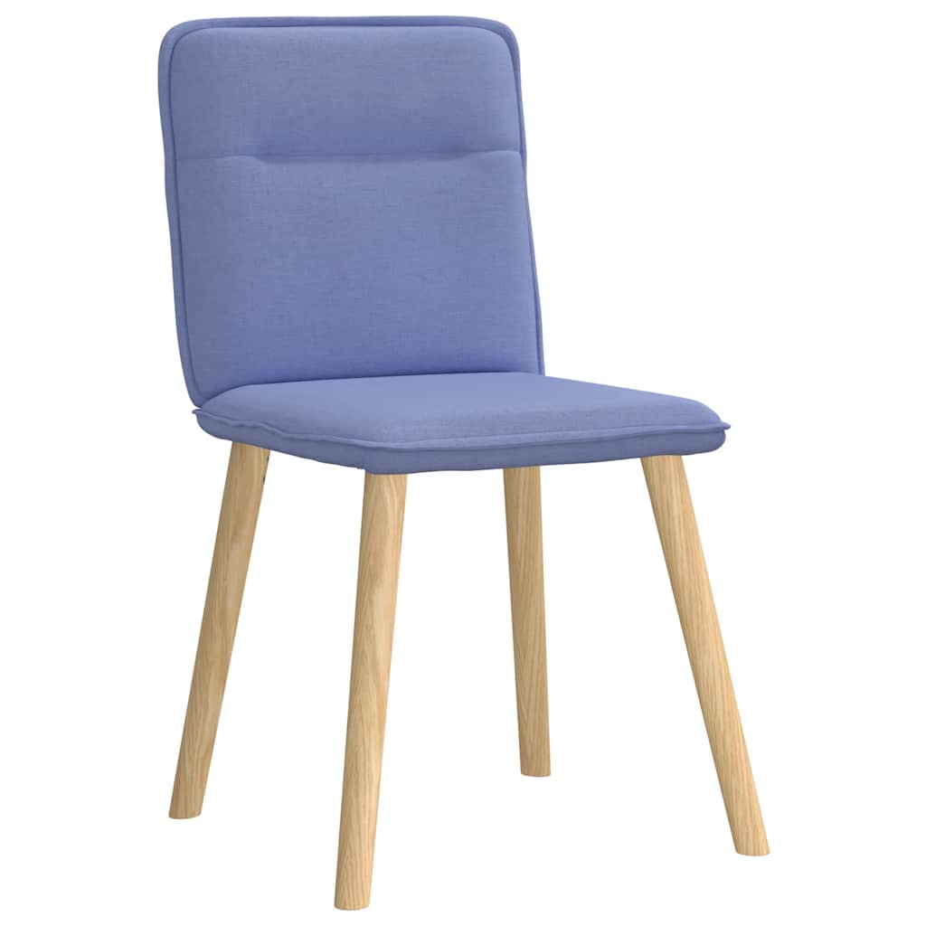 Chaises à manger lot de 2 bleu jean tissu