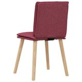 Chaises à manger lot de 2 rouge bordeaux tissu