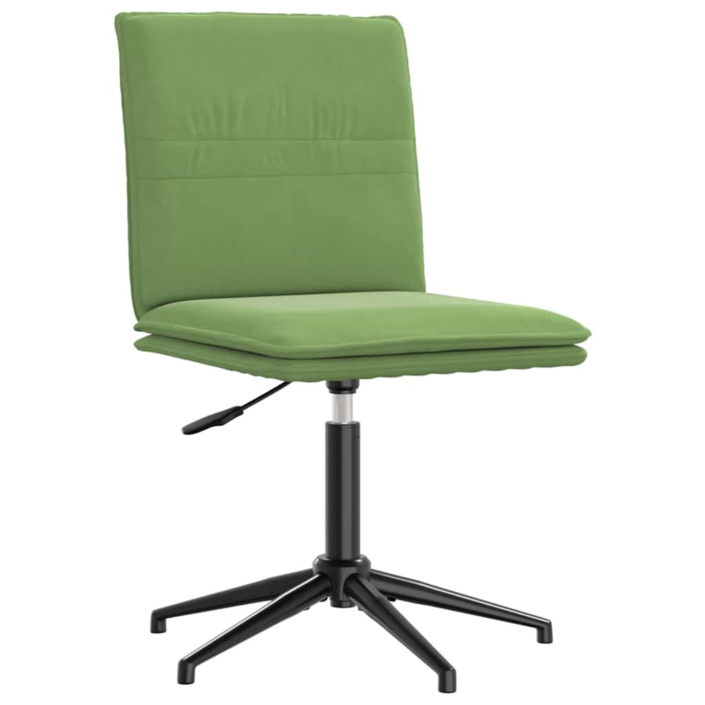 Chaise de salle à manger Vert clair Velours