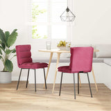 Dining chairs set of 2 Burgundy red Velvet