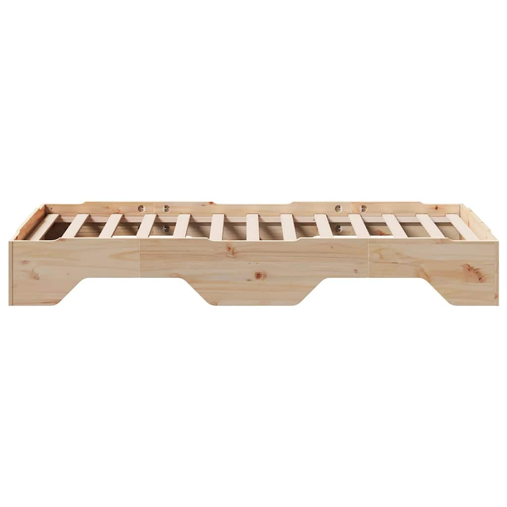 Cadre de lit sans matelas empilable 90x190 cm bois massif