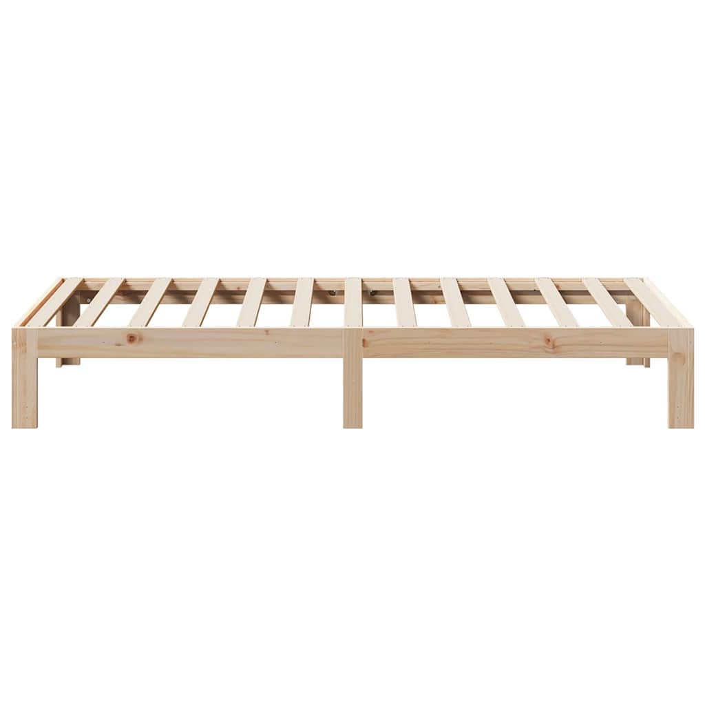 Bed frame without mattress 80x200 cm solid pine wood