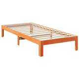 Cadre de lit sans matelas cire marron 80x200 cm bois pin massif