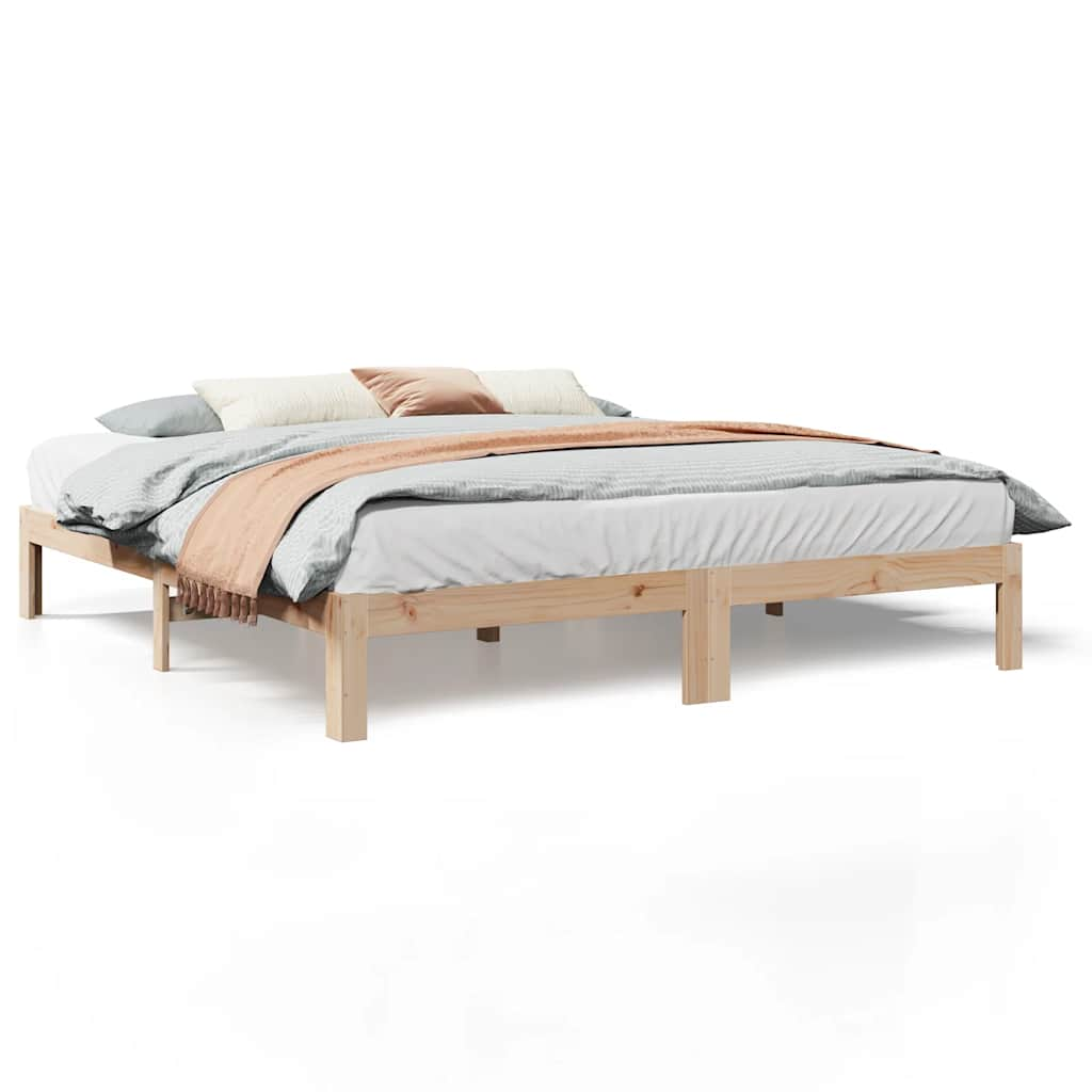 Bed frame without mattress 160x200 cm solid pine wood