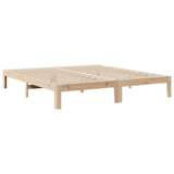 Bed frame without mattress 160x200 cm solid pine wood