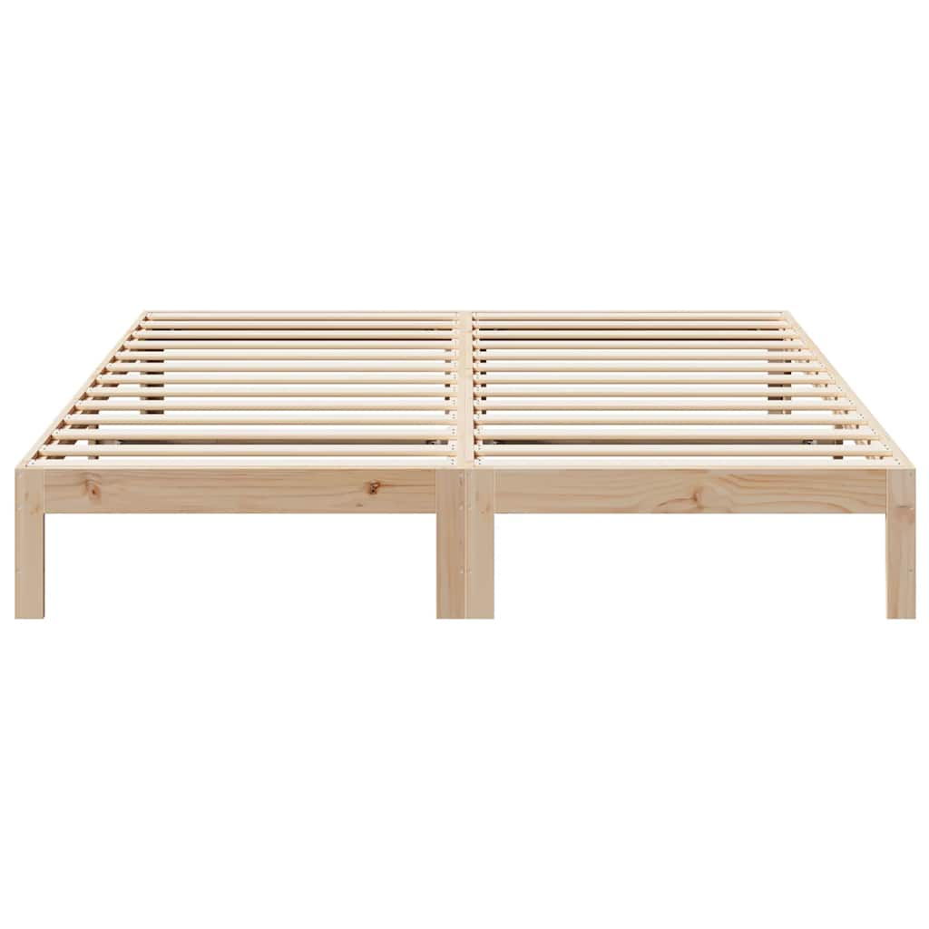 Bed frame without mattress 160x200 cm solid pine wood