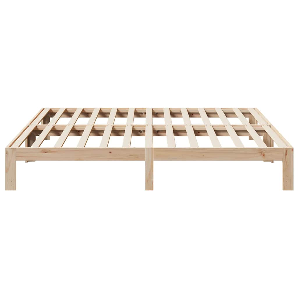 Bed frame without mattress 160x200 cm solid pine wood