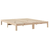 Bed frame without mattress 160x200 cm solid pine wood