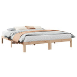 Bed frame without mattress 160x200 cm solid pine wood