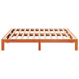 Cadre de lit sans matelas cire marron 160x200cm bois pin massif