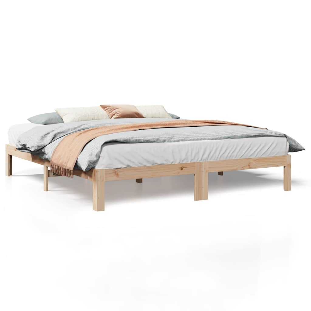 Bed frame without mattress 180x200 cm solid pine wood