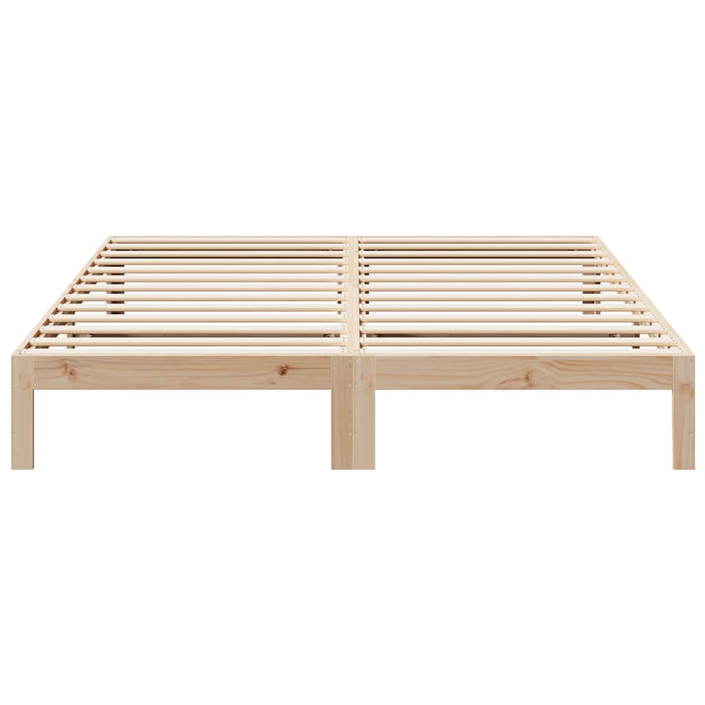 Bed frame without mattress 180x200 cm solid pine wood