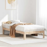 Bed frame without mattress 80x200 cm solid pine wood