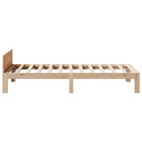 Bed frame without mattress 80x200 cm solid pine wood