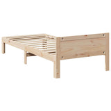 Bed frame without mattress 80x200 cm solid pine wood