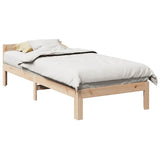 Bed frame without mattress 80x200 cm solid pine wood