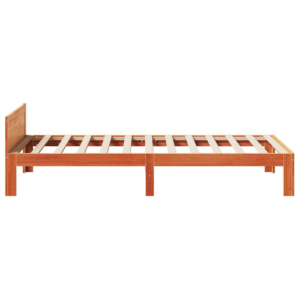 Cadre de lit sans matelas cire marron 80x200 cm bois pin massif