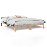 Bed frame without mattress 160x200 cm solid pine wood