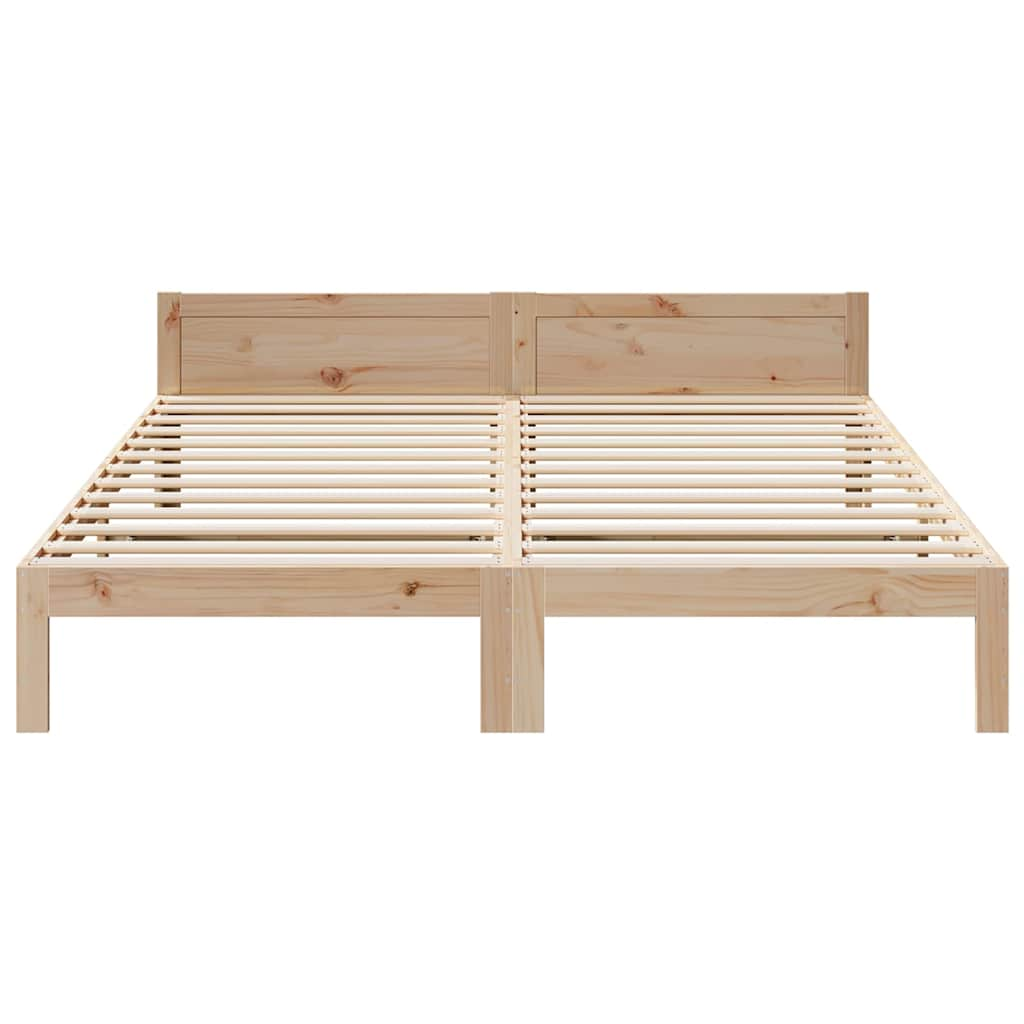 Bed frame without mattress 160x200 cm solid pine wood