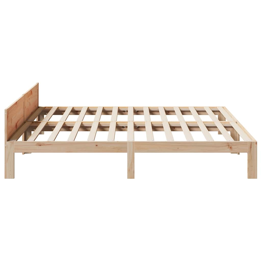 Bed frame without mattress 160x200 cm solid pine wood