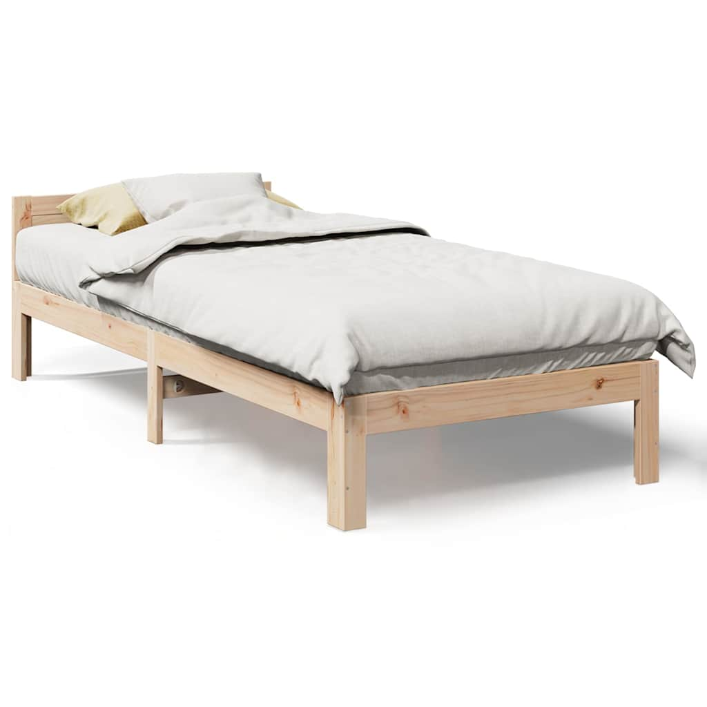 Cadre de lit sans matelas 90x200 cm bois de pin massif