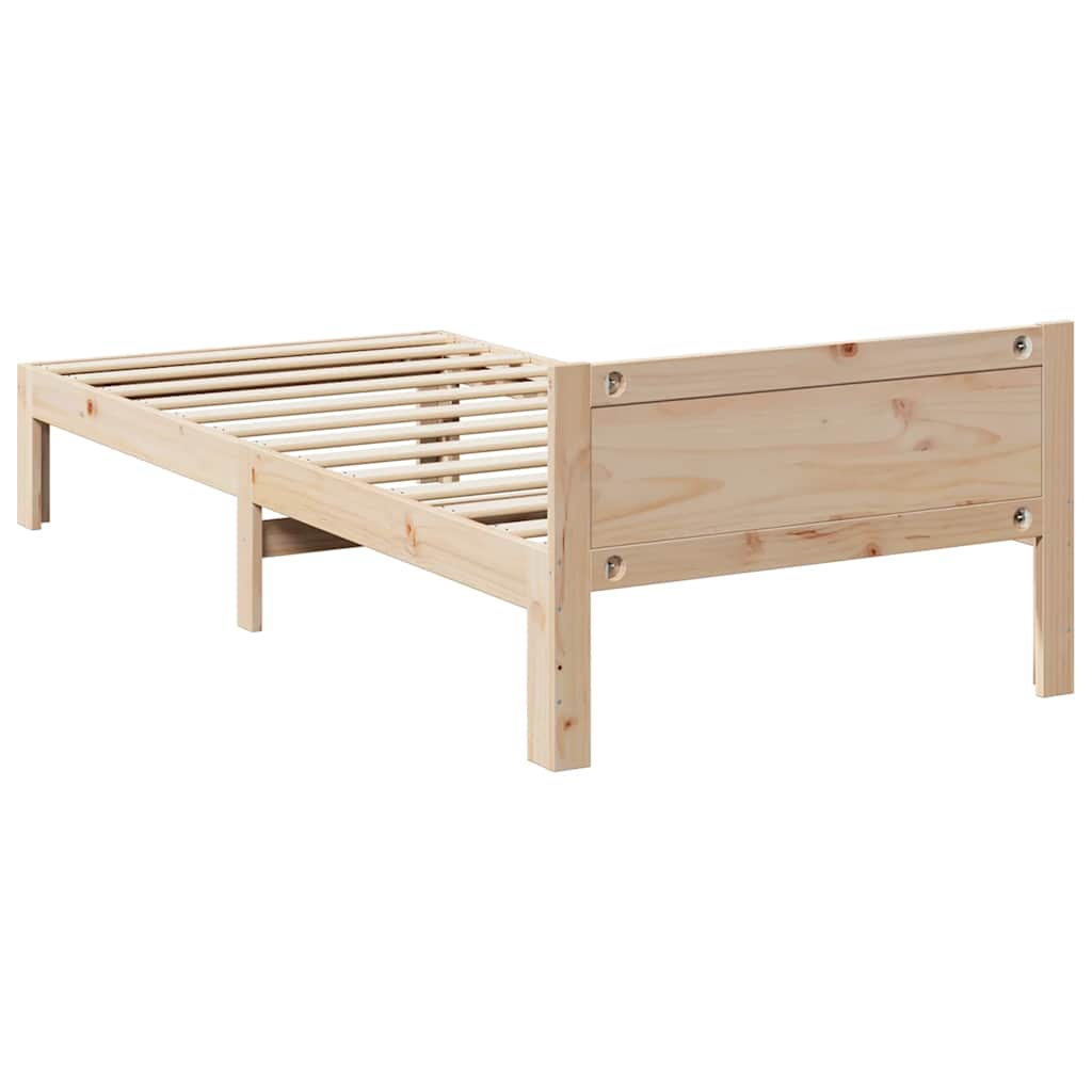 Cadre de lit sans matelas 90x200 cm bois de pin massif