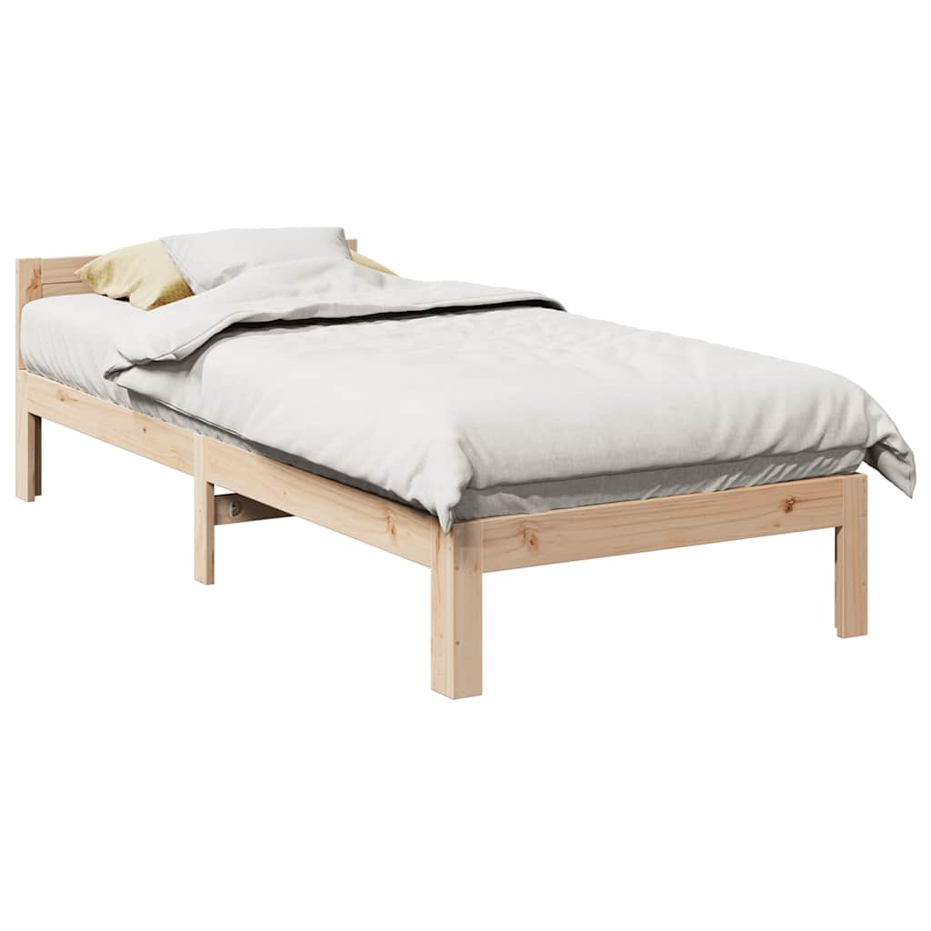 Cadre de lit sans matelas 90x200 cm bois de pin massif