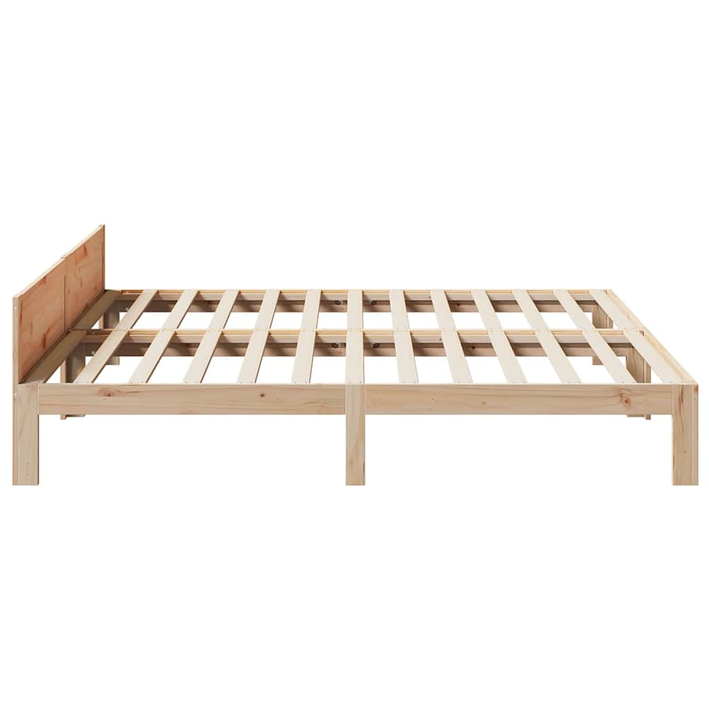 Bed frame without mattress 180x200 cm solid pine wood