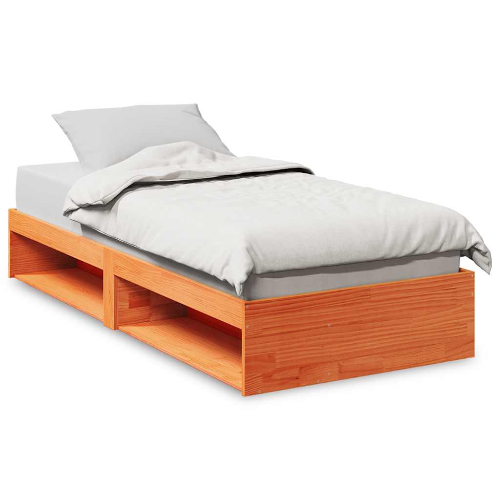 Lit de jour sans matelas cire marron 100x200 cm pin massif