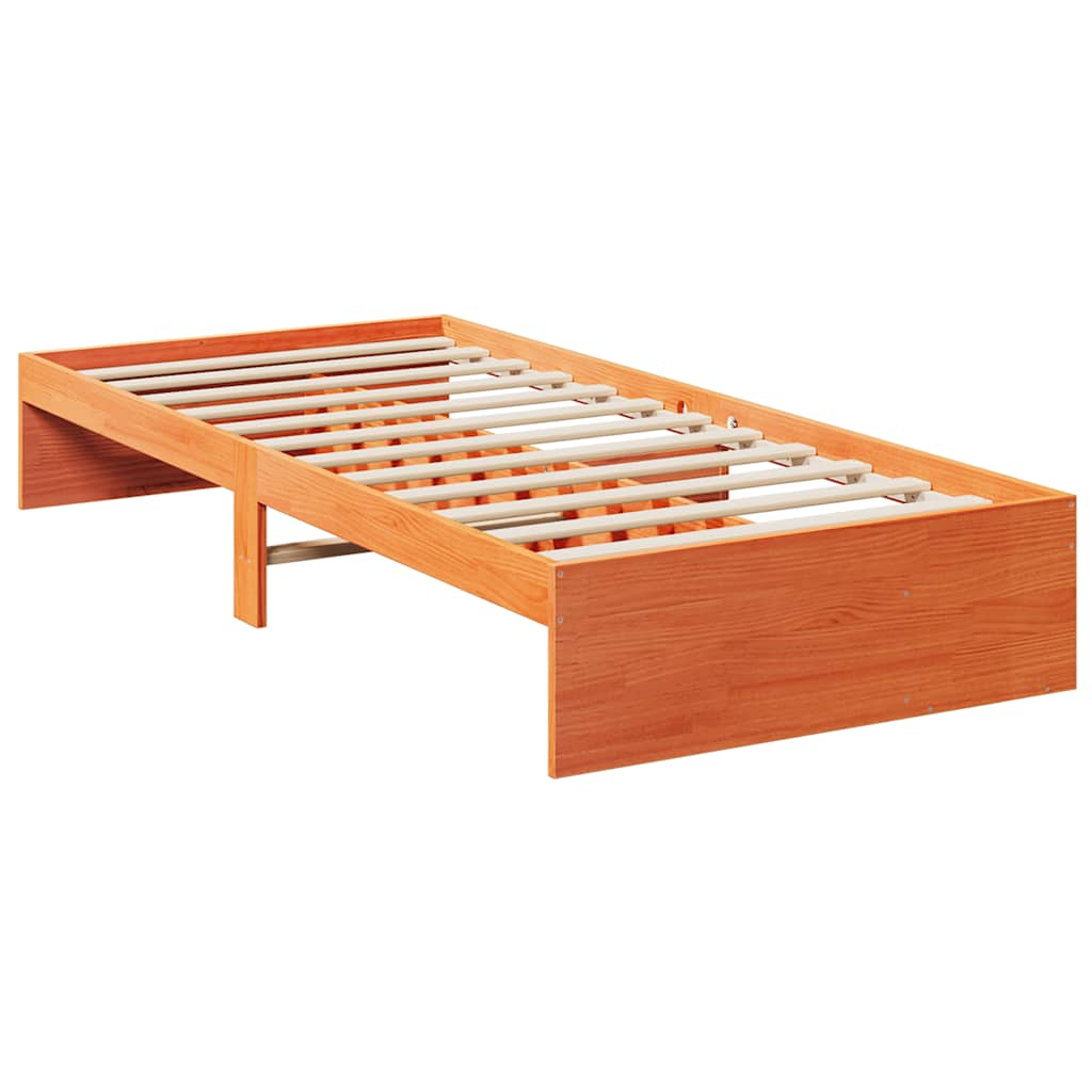 Lit de jour sans matelas cire marron 100x200 cm pin massif