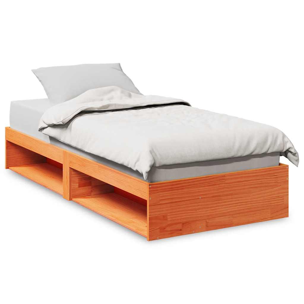 Lit de jour sans matelas cire marron 90x200 cm bois pin massif