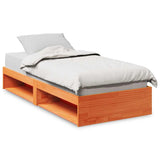 Lit de jour sans matelas cire marron 90x200 cm bois pin massif