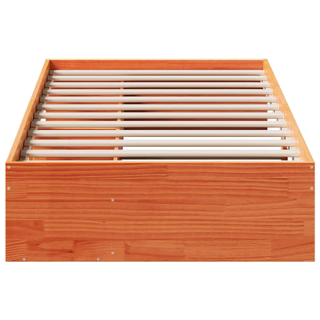 Lit de jour sans matelas cire marron 90x200 cm bois pin massif