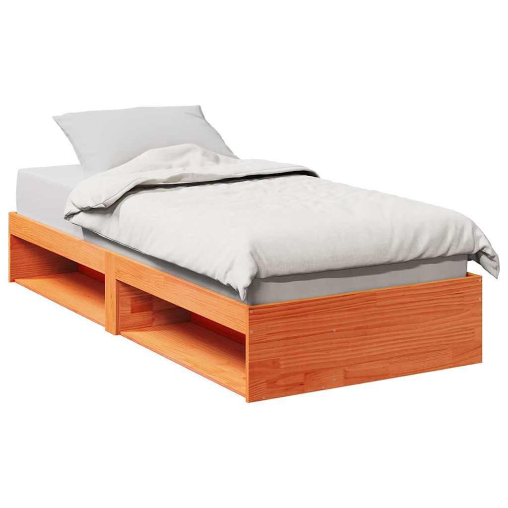 Lit de jour sans matelas cire marron 90x200 cm bois pin massif