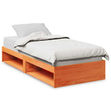 Lit de jour sans matelas cire marron 90x190 cm bois pin massif