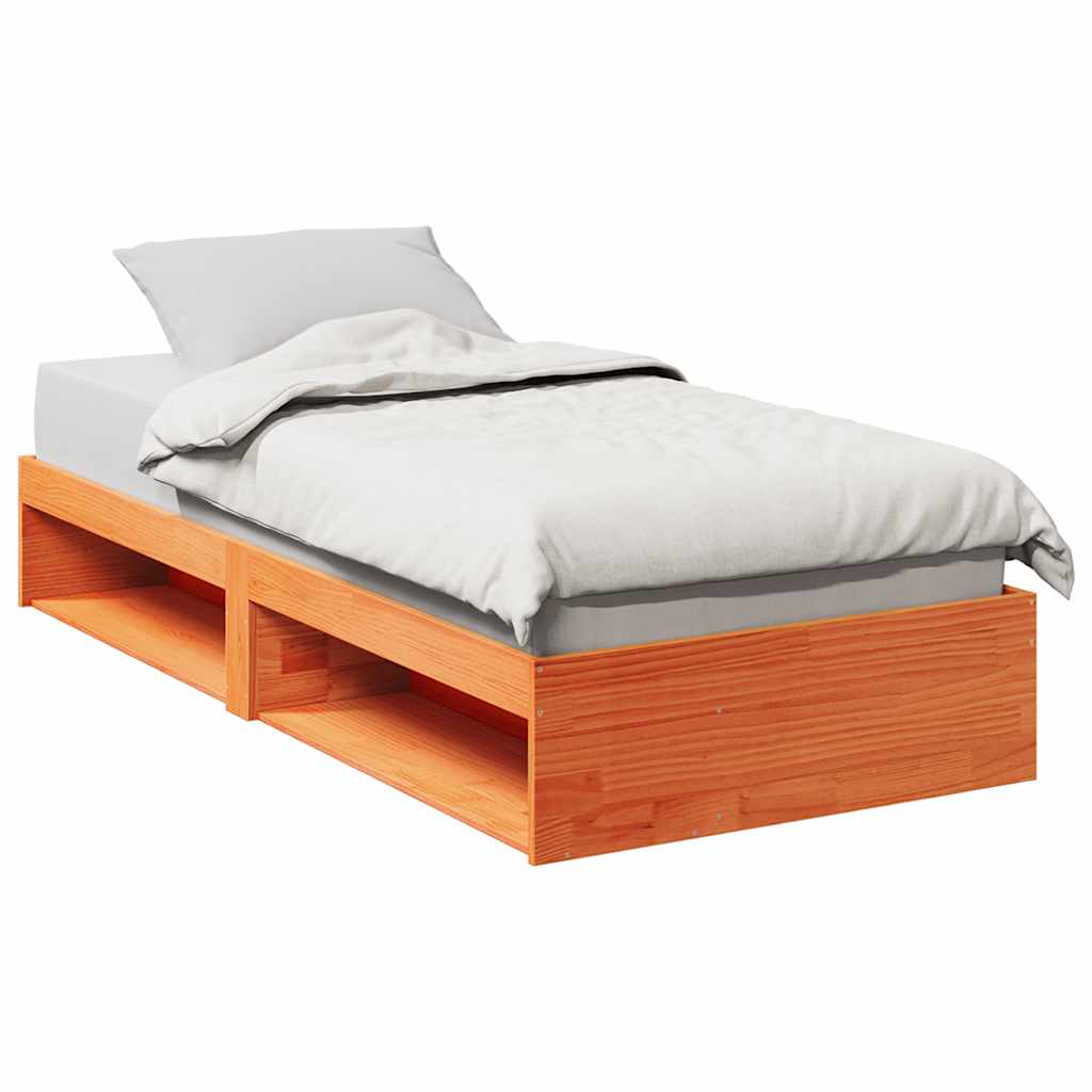 Lit de jour sans matelas cire marron 90x190 cm bois pin massif