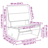 Chaise de jardin blanc 60x64x70,5 cm bois de pin massif