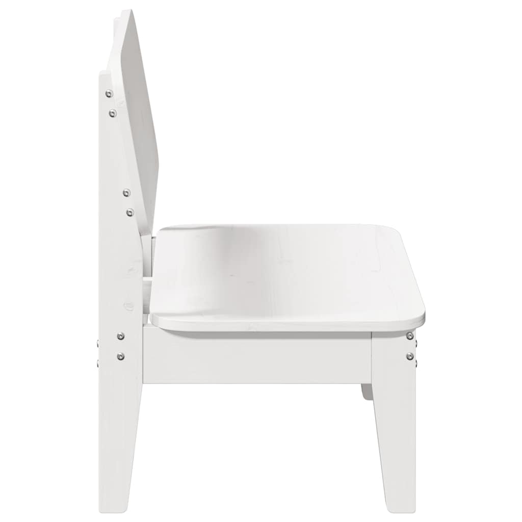 Chaise de jardin blanc 60x52,5x72 cm bois de pin massif