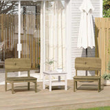 Garden chairs set of 2 brown wax 60x52.5x72 cm