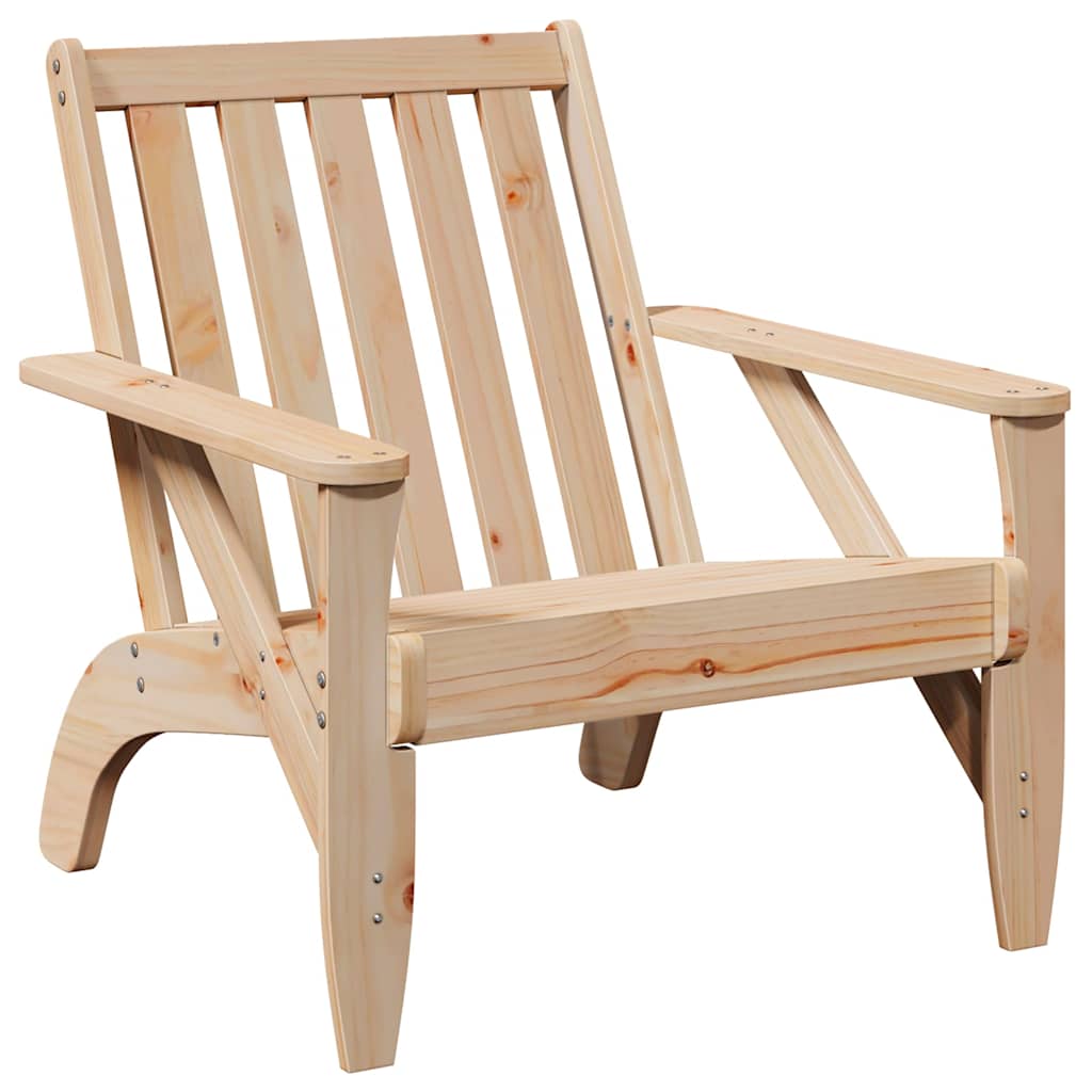 Chaise de jardin adirondack 75x77x77 cm bois massif de pin