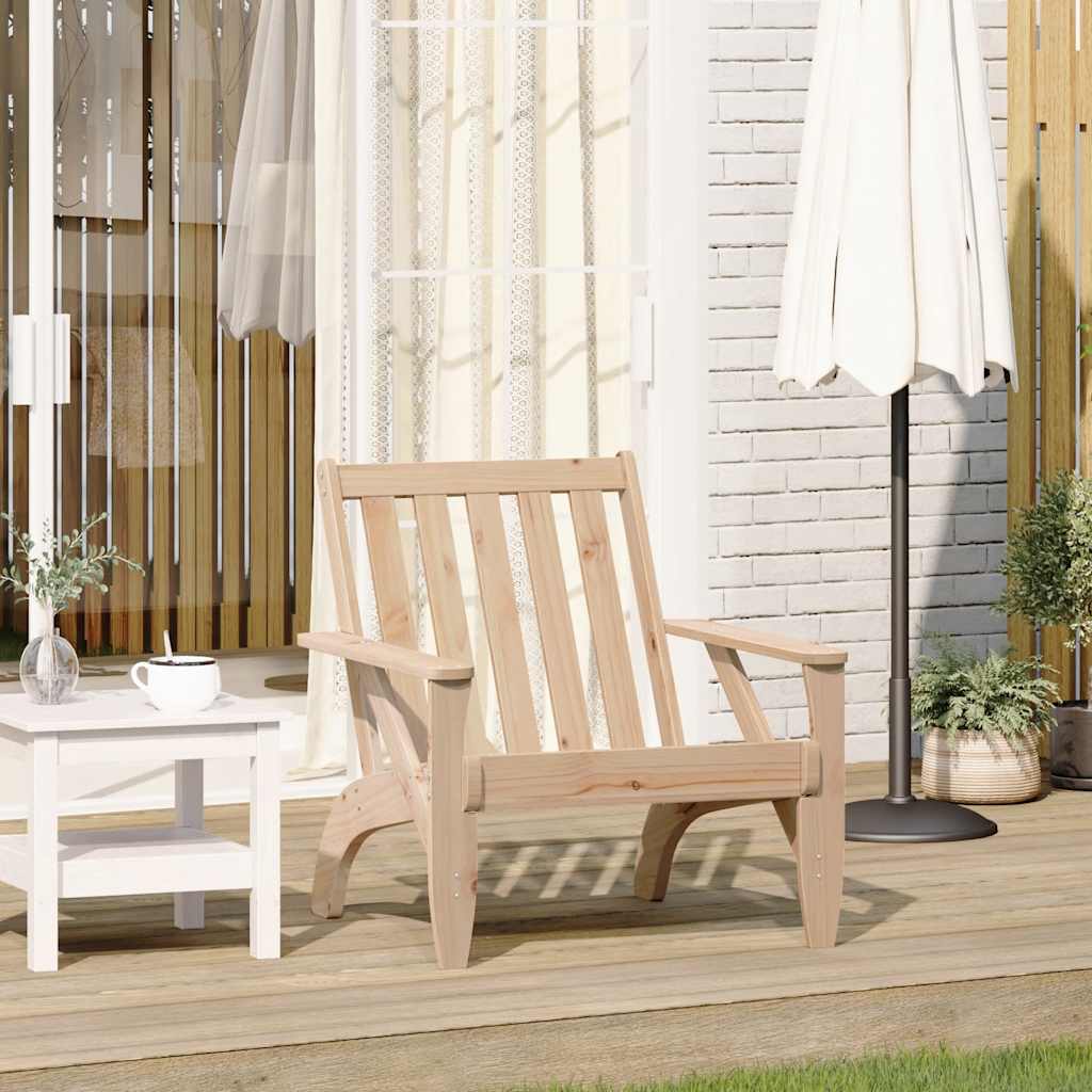 Chaise de jardin adirondack 75x77x77 cm bois massif de pin