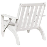 Chaise de jardin adirondack blanc 75x77x77cm bois massif de pin