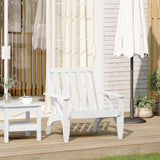 Chaise de jardin adirondack blanc 75x77x77cm bois massif de pin