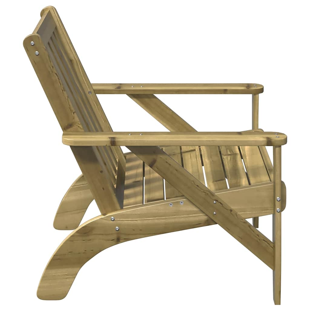 Chaise de jardin adirondack 75x77x77 cm bois de pin imprégné