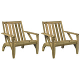 Chaises de jardin adirondack lot de 2 75x77x77 cm