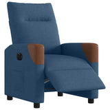 Fauteuil inclinable électrique Bleu Tissu