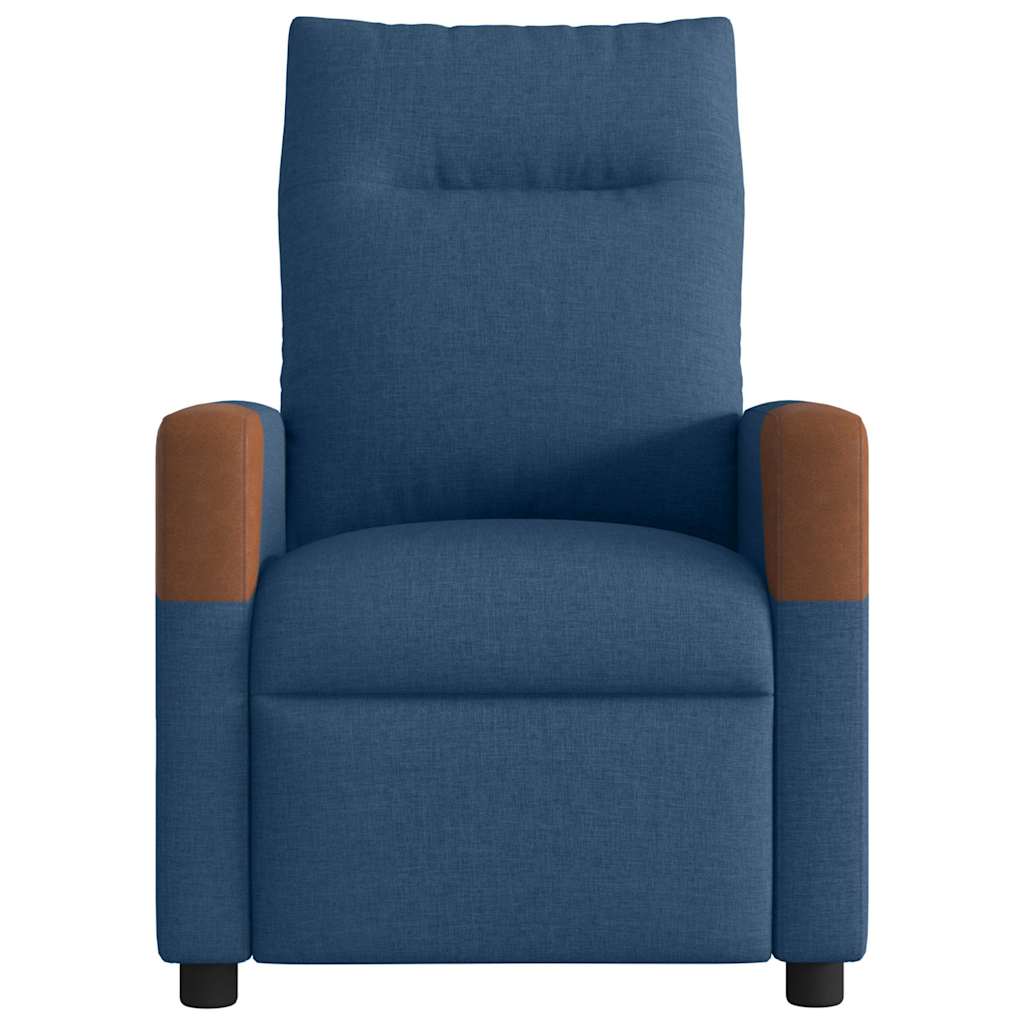 Fauteuil inclinable électrique Bleu Tissu